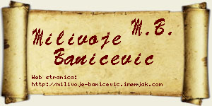 Milivoje Banićević vizit kartica
